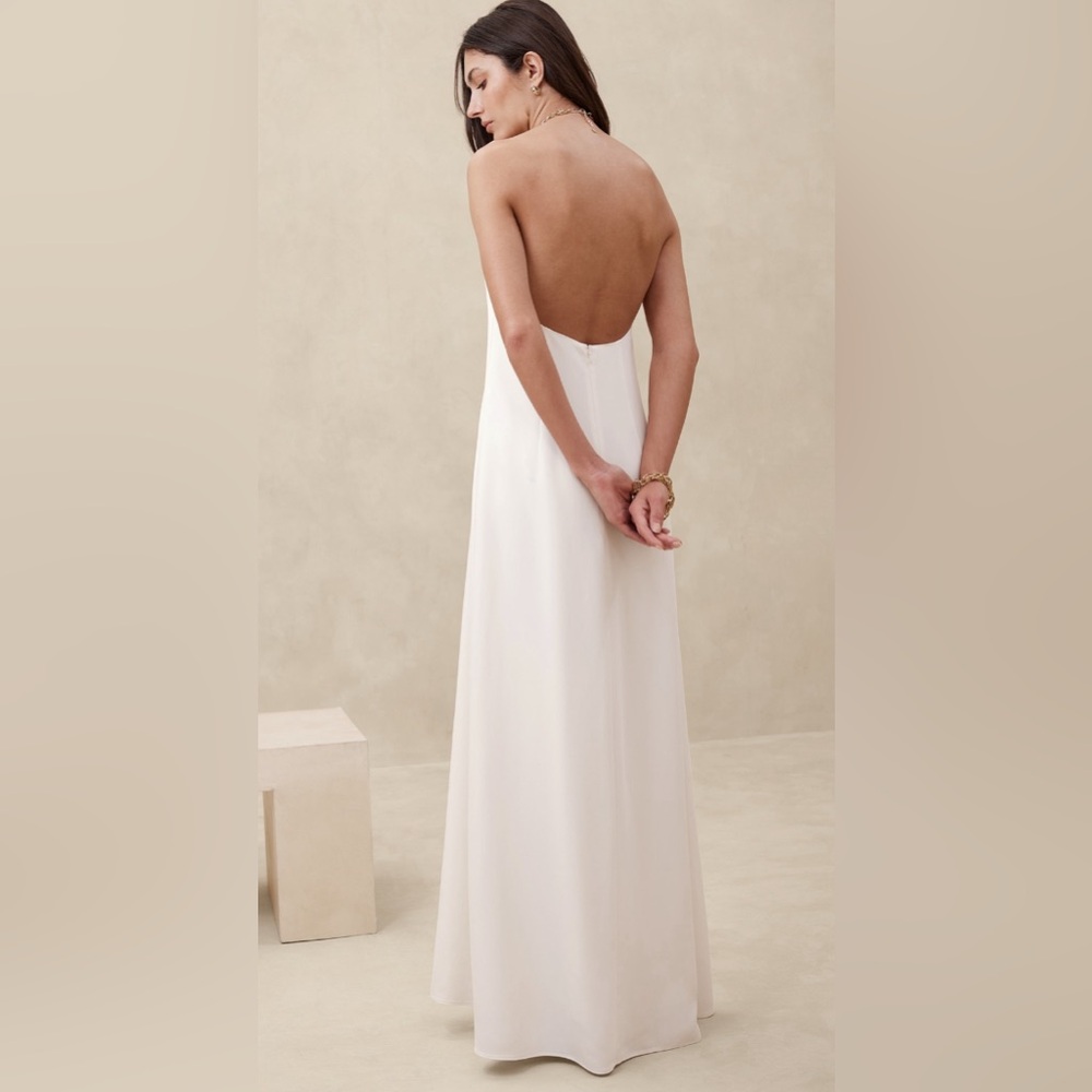 BANANA REPUBLIC CREPE HALTER GOWN - Picture 6 of 9